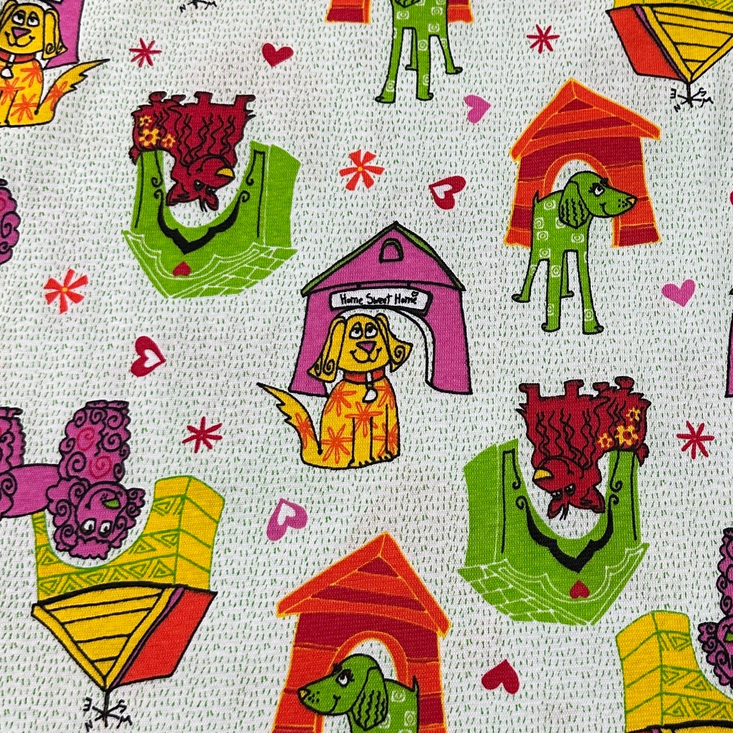 Home Sweet Home on Cotton Interlock Fabric