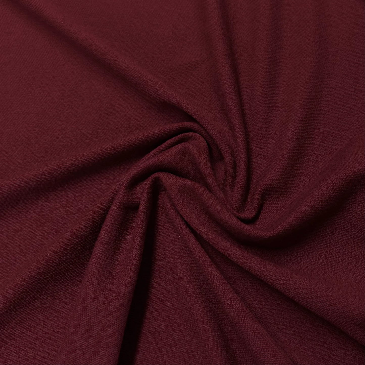 Burgundy Cotton Stretch French Terry Fabric