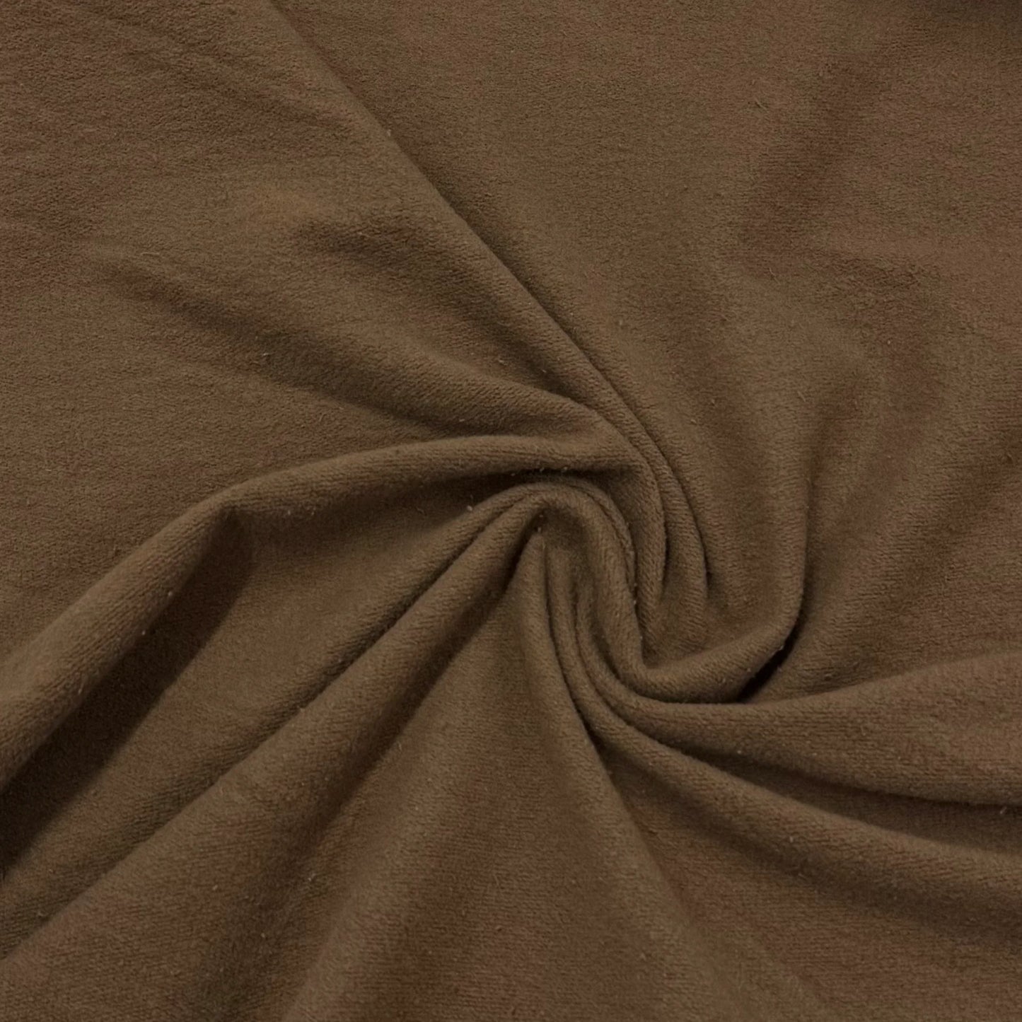 Coffee Organic Cotton Fleece Fabric - 240 GSM