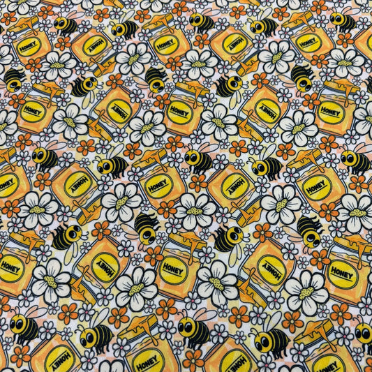 Bees and Honey 1 mil PUL Fabric - Made in the USA