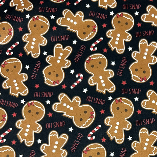 Oh Snap - Gingerbread Women 1 mil PUL Fabric - Made in the USA
