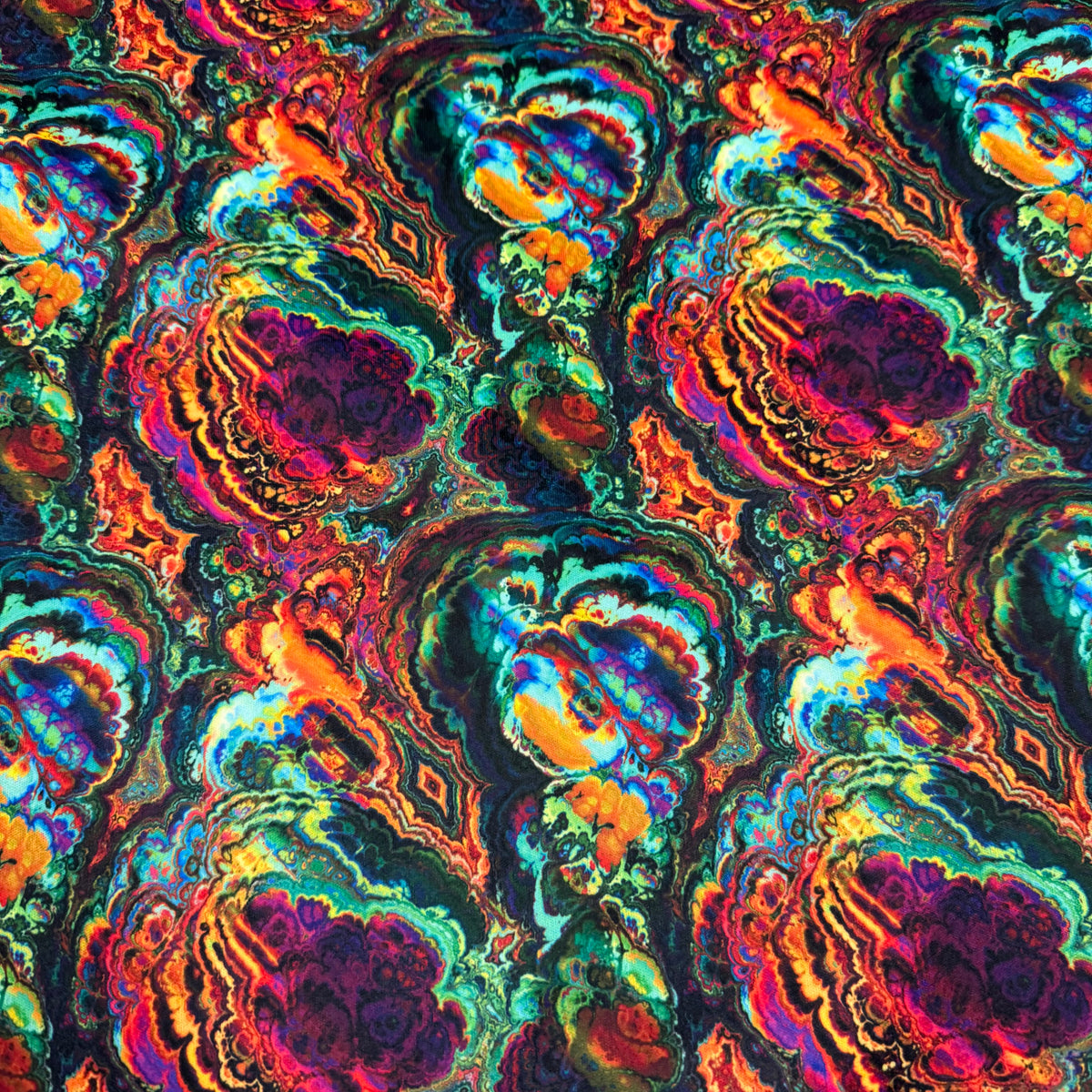 Rainbow Fractal 1 mil PUL Fabric - Made in the USA