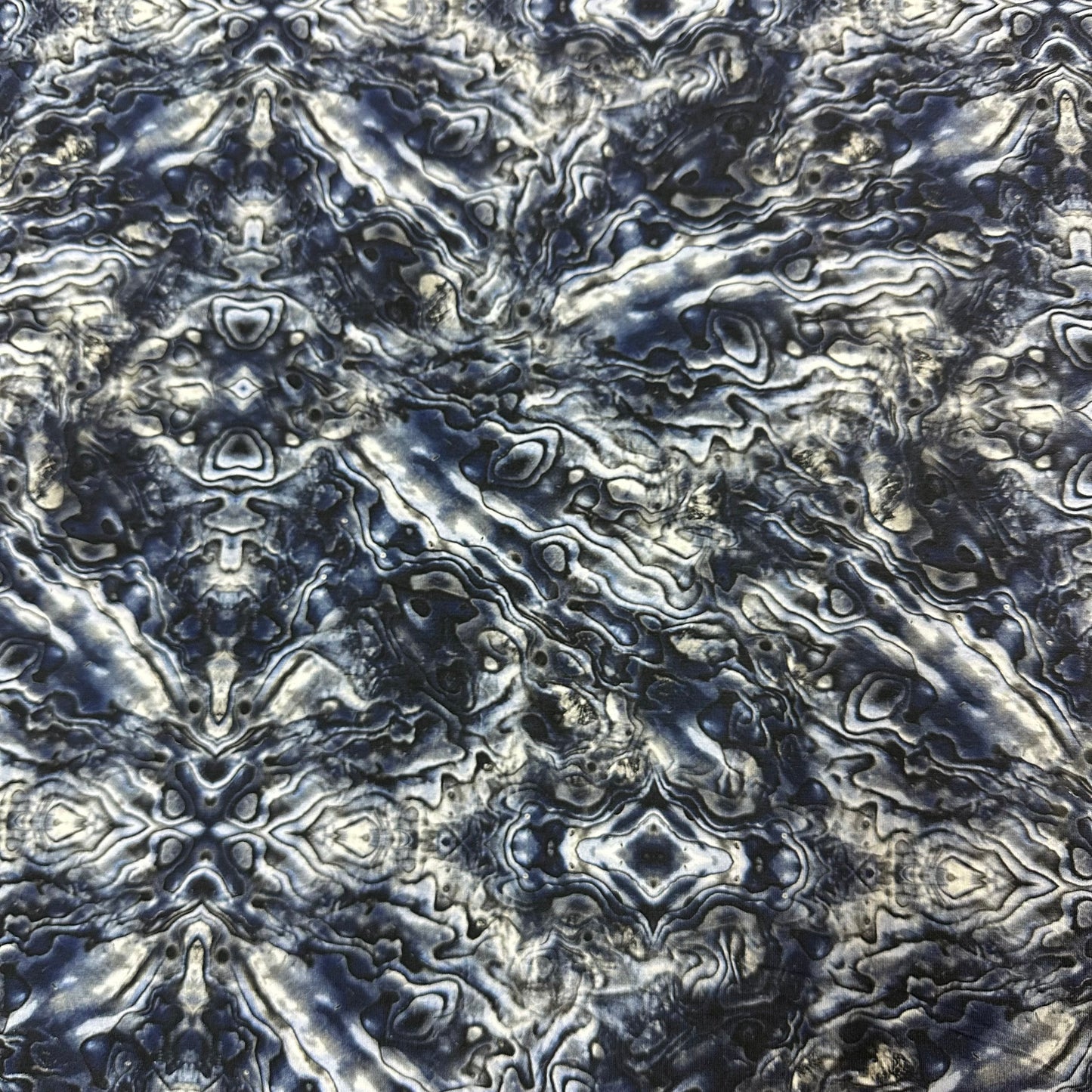 Slate Abalone on Bamboo/Spandex Jersey Fabric