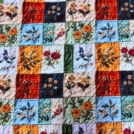 Patchwork Quilt on Canvas Fabric - Waterproof