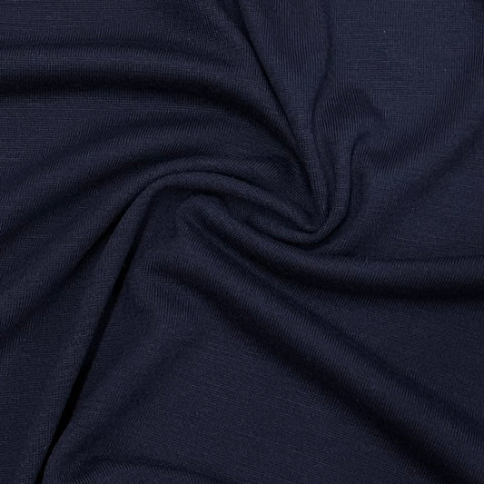 Navy 100% Merino Wool Sweater Fabric