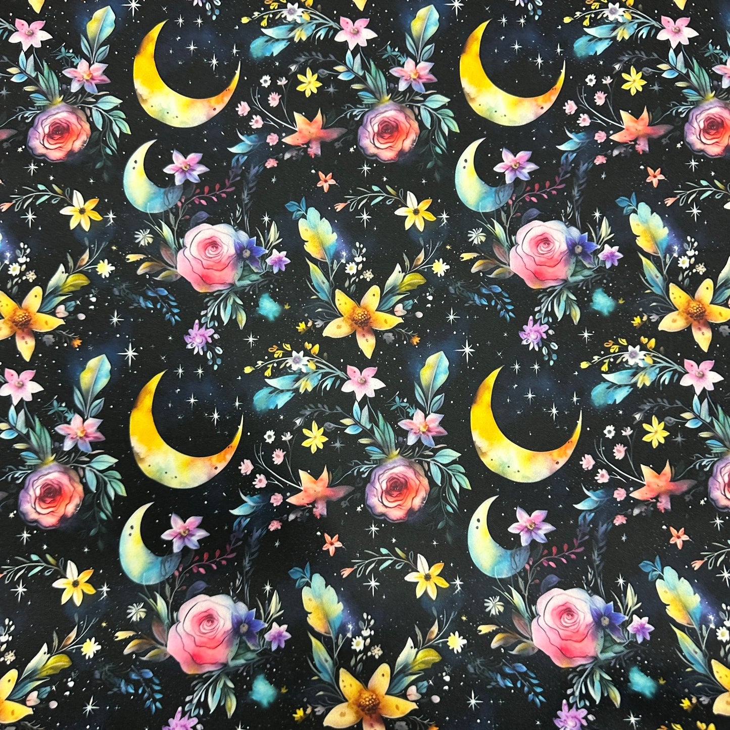 Magic Moon Garden 1 mil PUL Fabric - Made in the USA