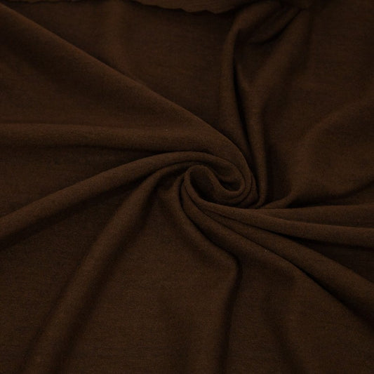 Brown Merino Wool/Spandex Jersey Fabric