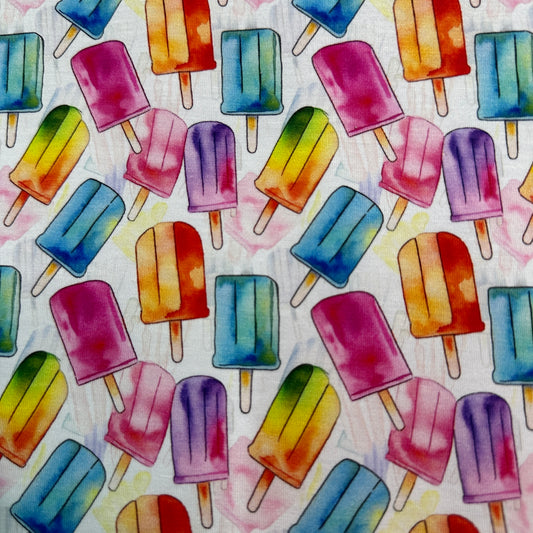 Ice Pops on Bamboo/Spandex Jersey Fabric