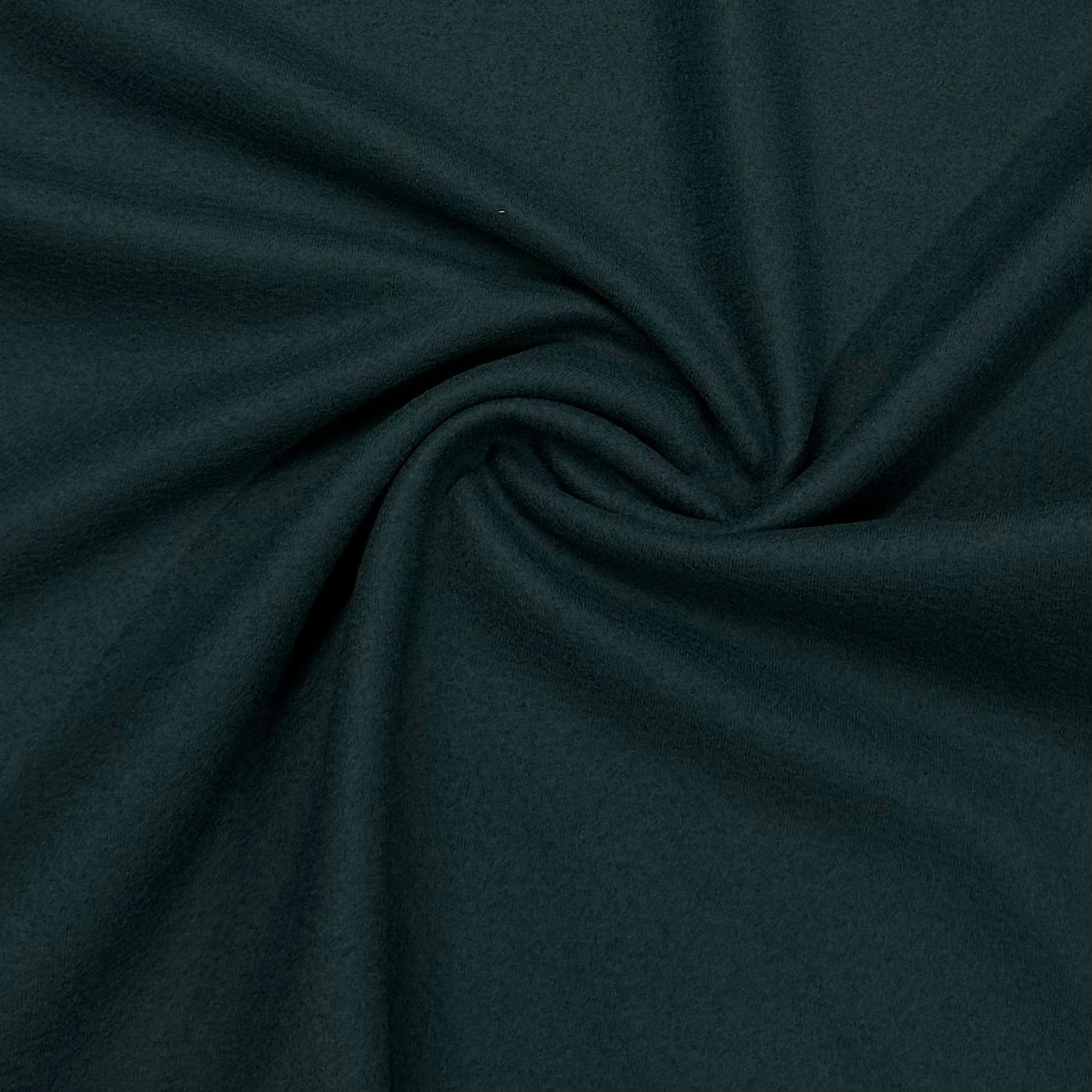 Dark Pine Boiled Wool Fabric