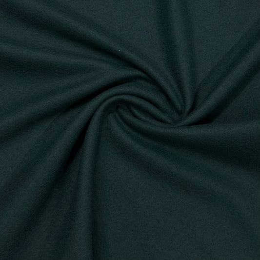 Dark Pine Boiled Wool Fabric