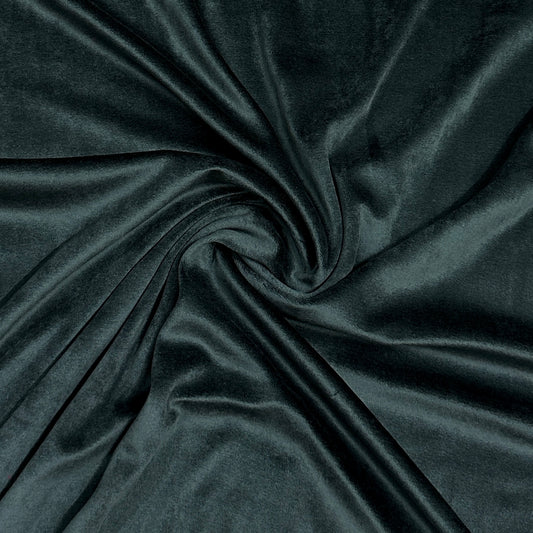 Charcoal Bamboo Velour Fabric