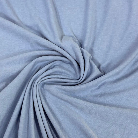 Light Blue Organic Cotton Jersey Fabric - 200 GSM