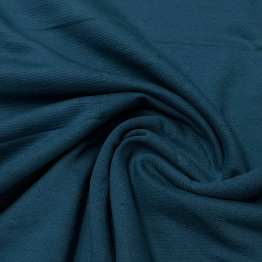 Teal Cotton Fleece Fabric