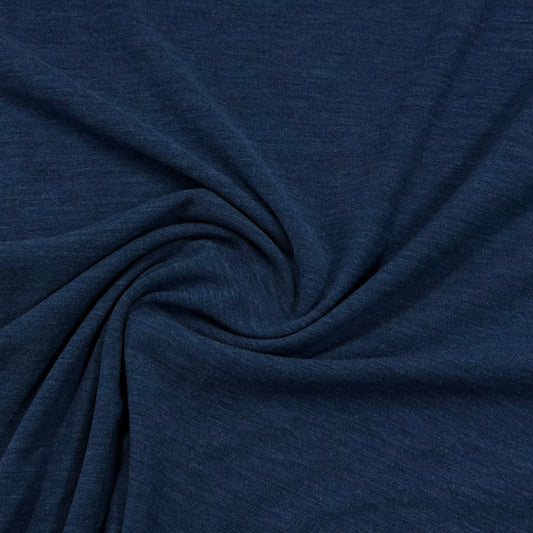 Denim Merino Wool/Spandex Jersey Fabric
