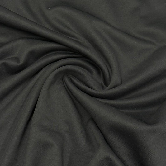 Black Polyester/Spandex Fleece Fabric - 240 GSM