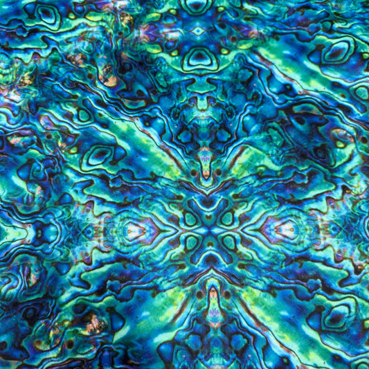 Blue Abalone on 1 mil PUL Fabric - Made in the USA