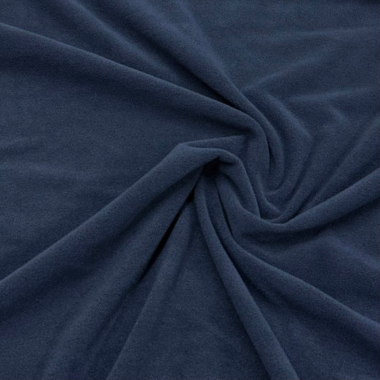 Light Navy Polyester Fleece Fabric