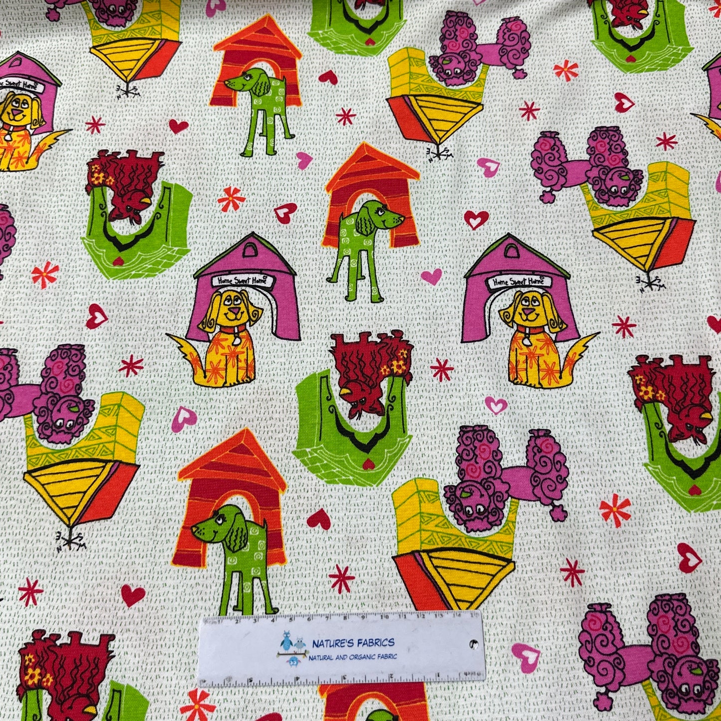 Home Sweet Home on Cotton Interlock Fabric