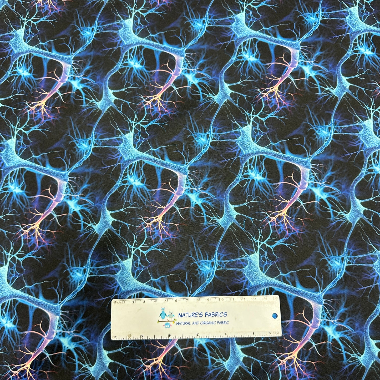 Microscopic Brain Neurons 1 mil PUL Fabric - Made in the USA
