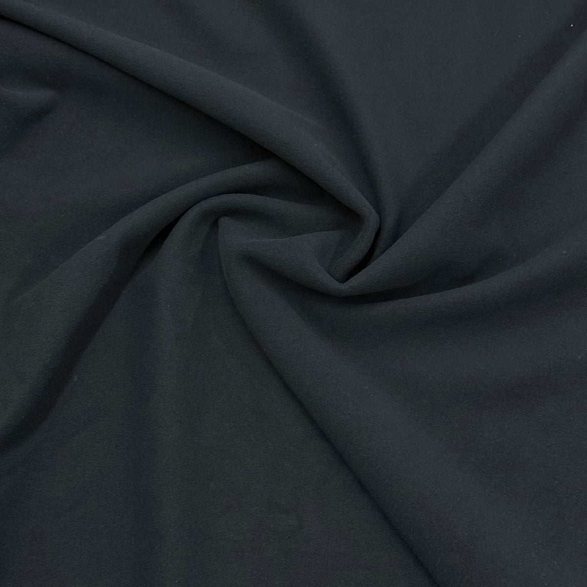 Black Polyester/Spandex Fleece Fabric - 240 GSM