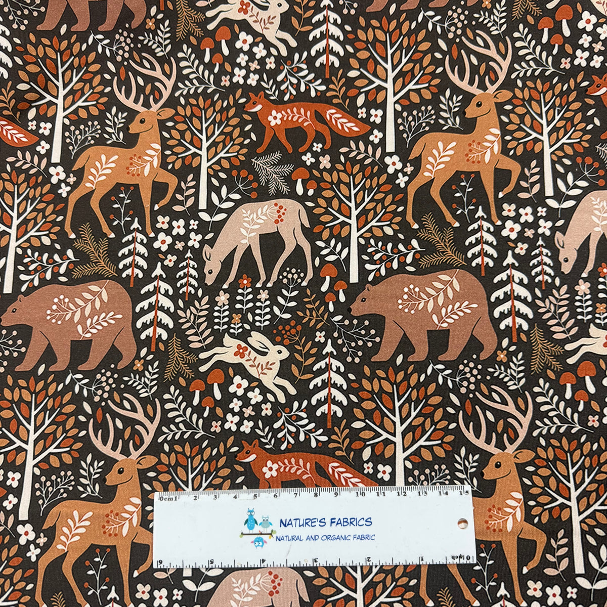 Critters on Organic Cotton Stretch French Terry Fabric
