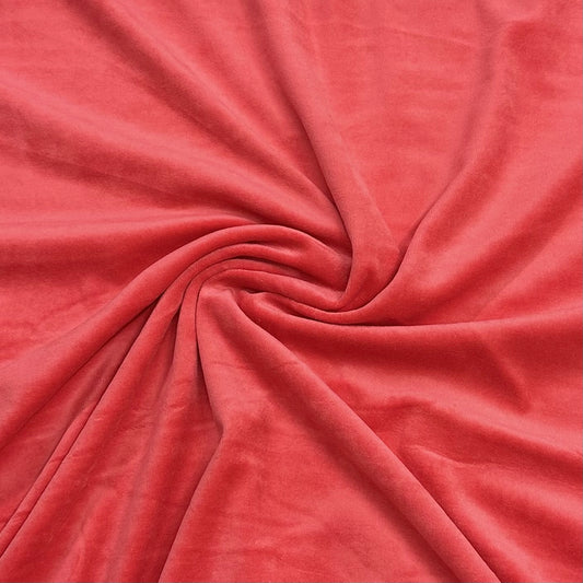 Watermelon Cotton Velour Fabric