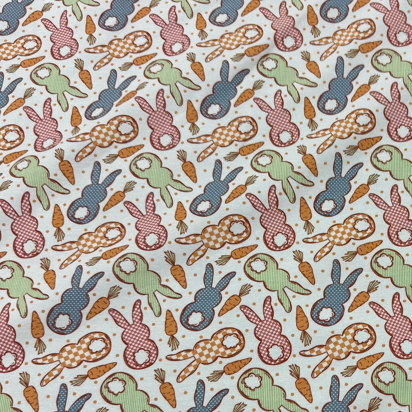 Pattern Bunnies on Bamboo/Spandex Jersey Fabric