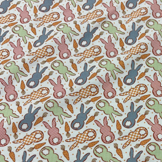 Pattern Bunnies on Bamboo/Spandex Jersey Fabric