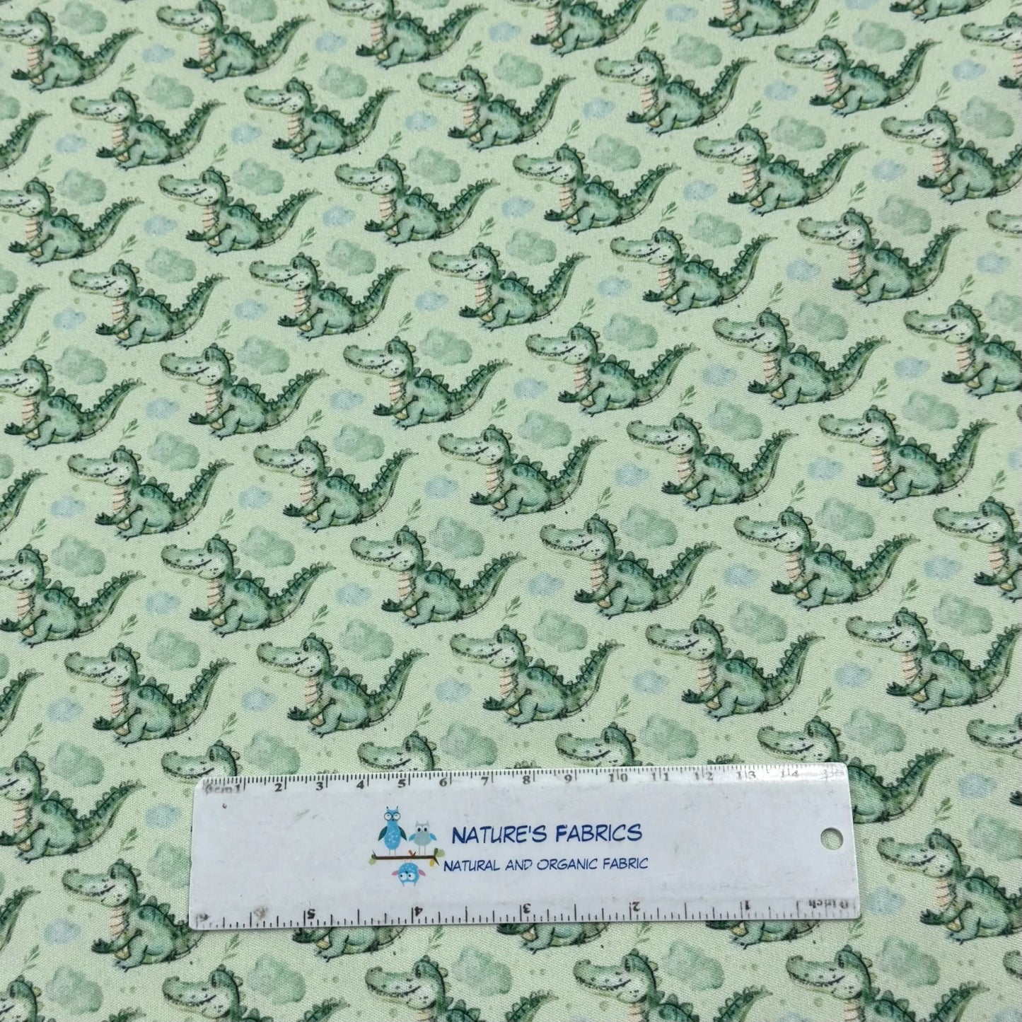 Watercolor Alligators 1 mil PUL Fabric - Made in the USA