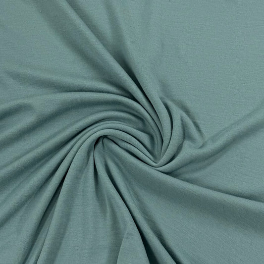 Menthol 100% Washable Merino Wool Interlock Fabric - Mulesing Free