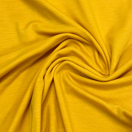 Gold Merino Wool/Spandex Jersey Fabric