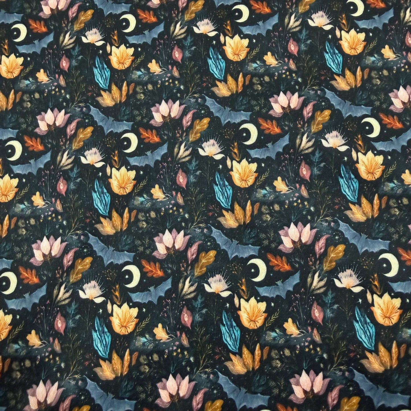 Bats in the Garden 1 mil PUL Fabric - Made in the USA