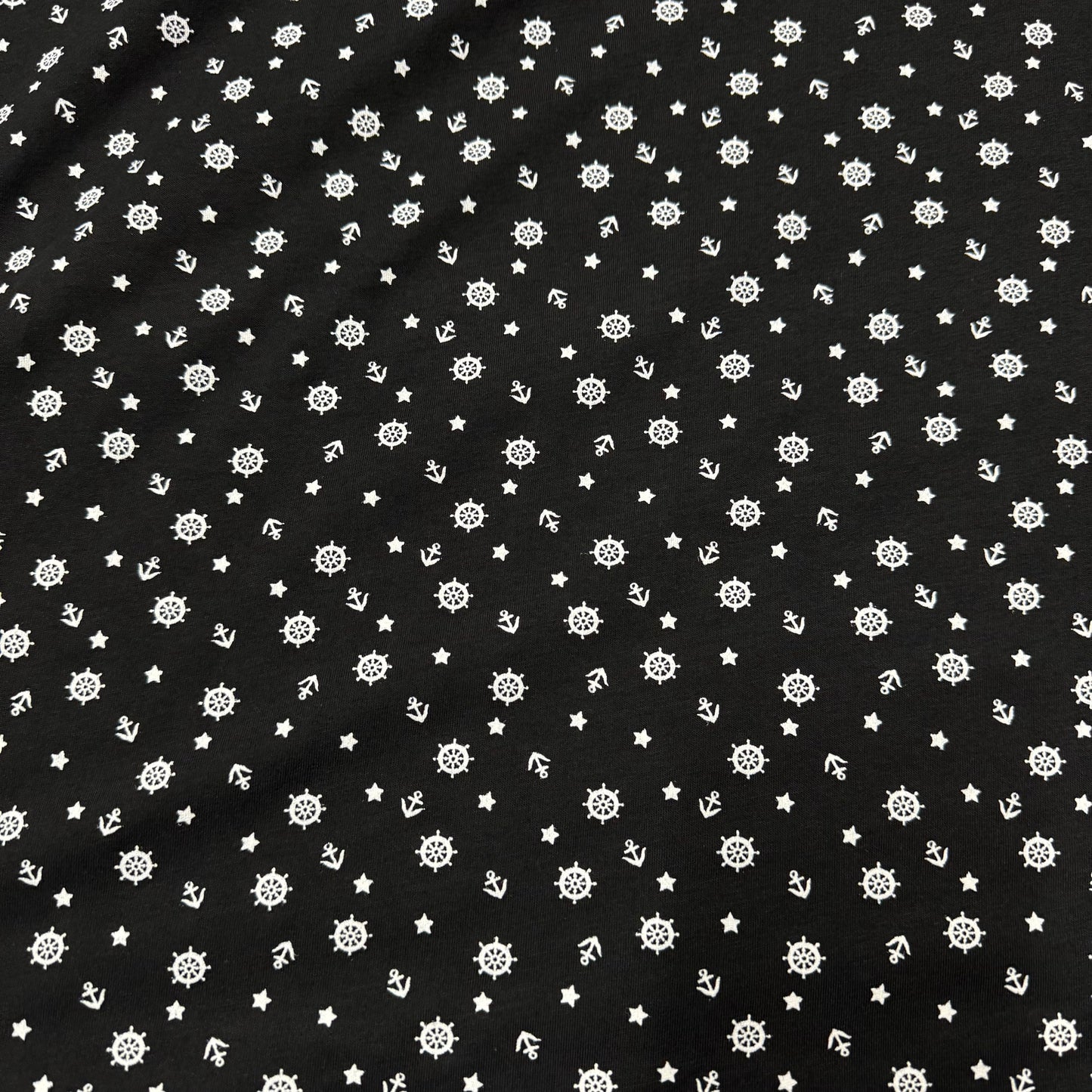 Anchors and Wheels Cotton/Spandex Jersey Fabric