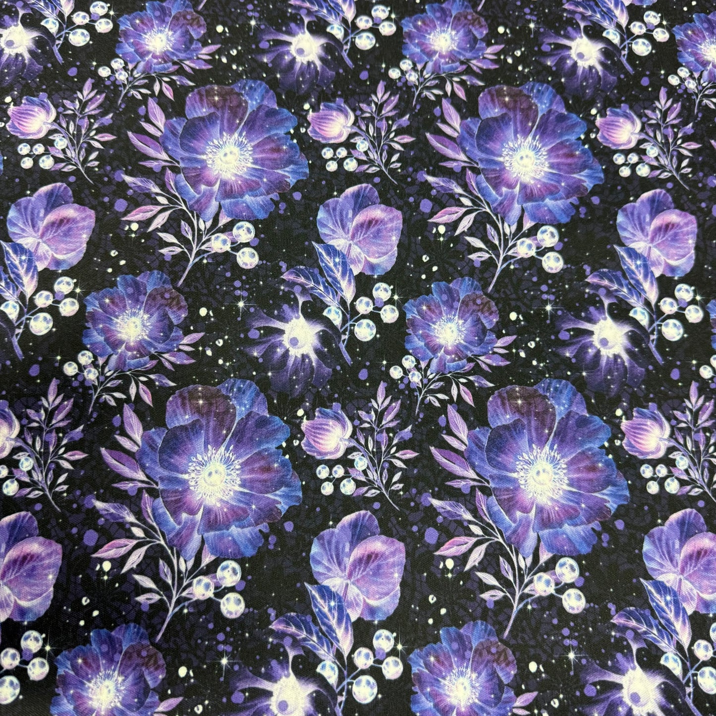 Purple Poppy on 1 mil PUL Fabric - Made in the USA