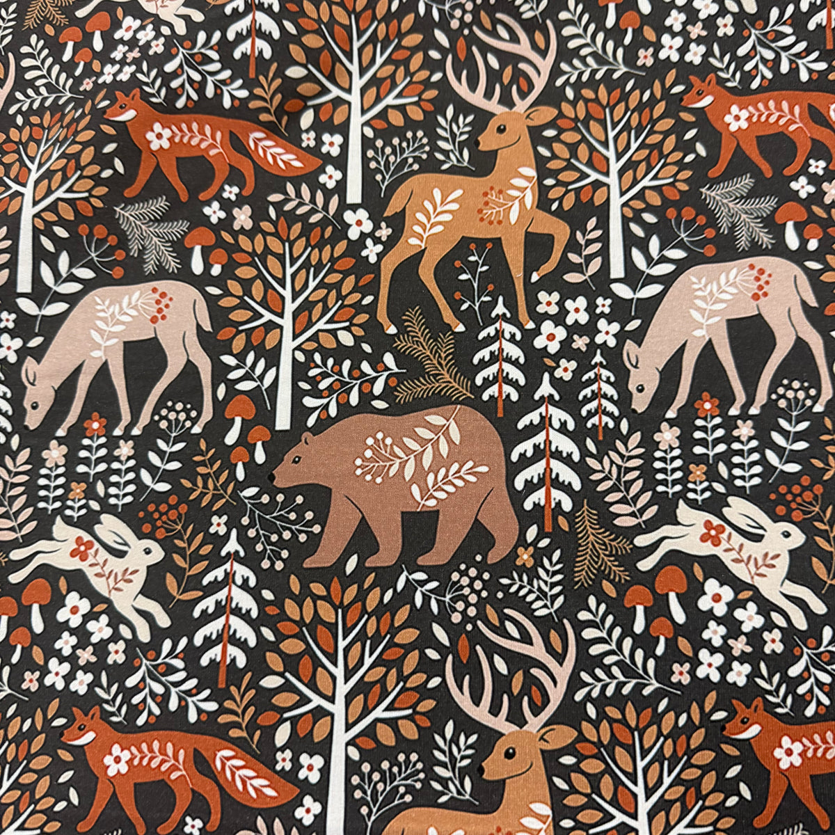 Critters on Organic Cotton/Spandex Jersey Fabric