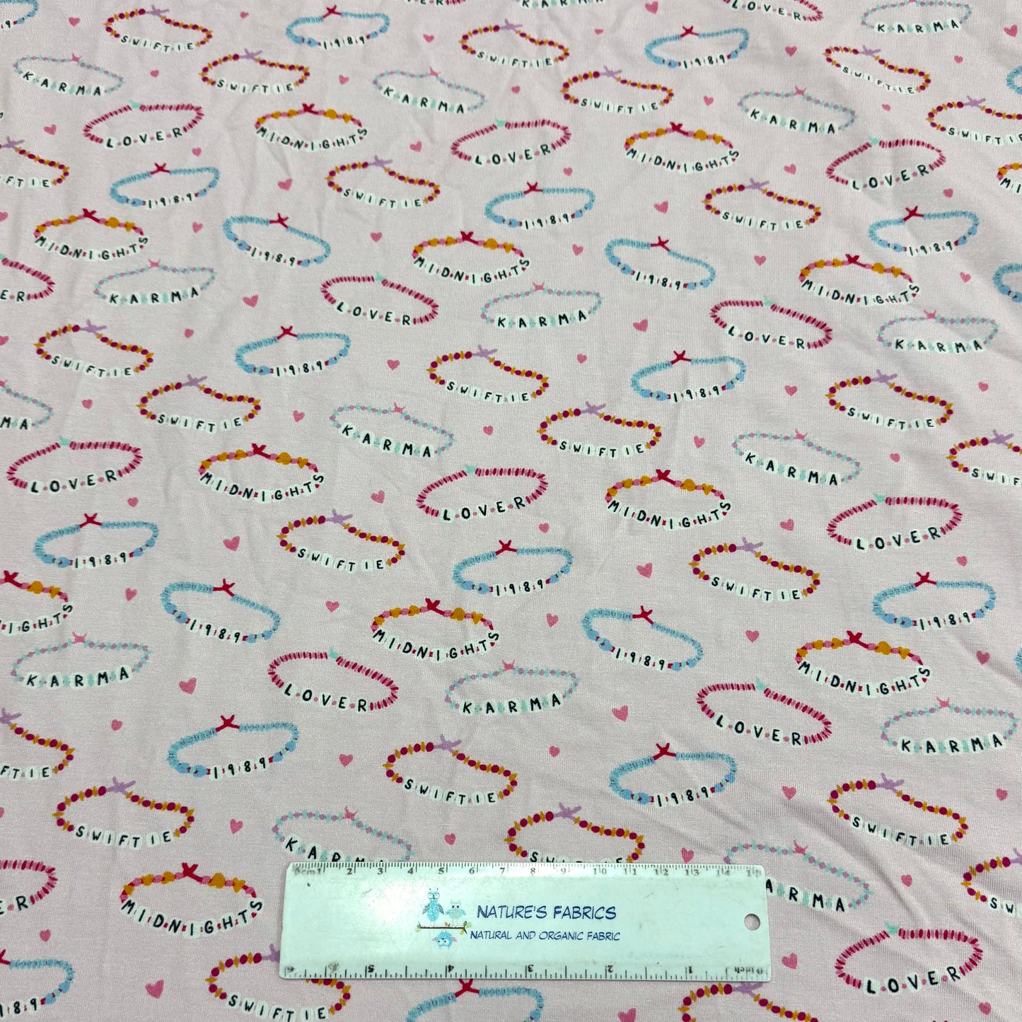 Swiftie Bracelets on Bamboo/Spandex Jersey Fabric - 200 GSM