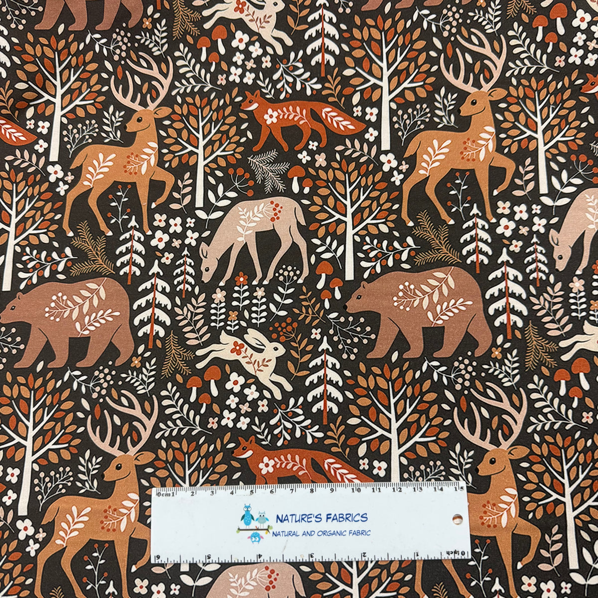 Critters on Organic Cotton Stretch French Terry Fabric