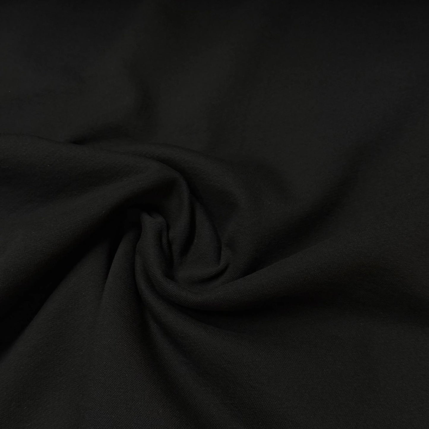 Black Cotton Fleece Fabric - 560GSM