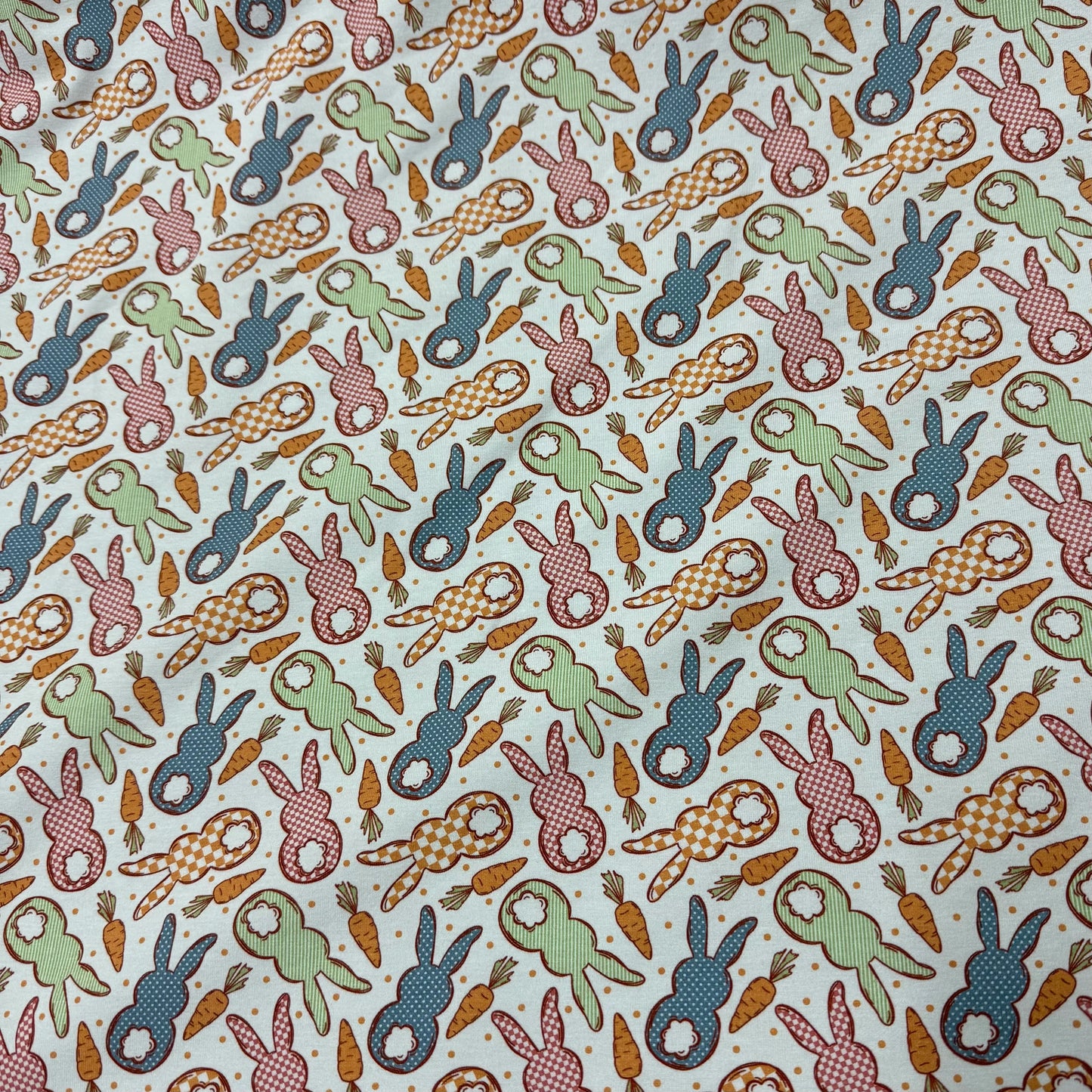 Pattern Bunnies on Bamboo/Spandex Jersey Fabric