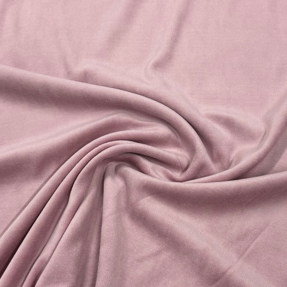 Dusty Rose Cotton Velour Fabric