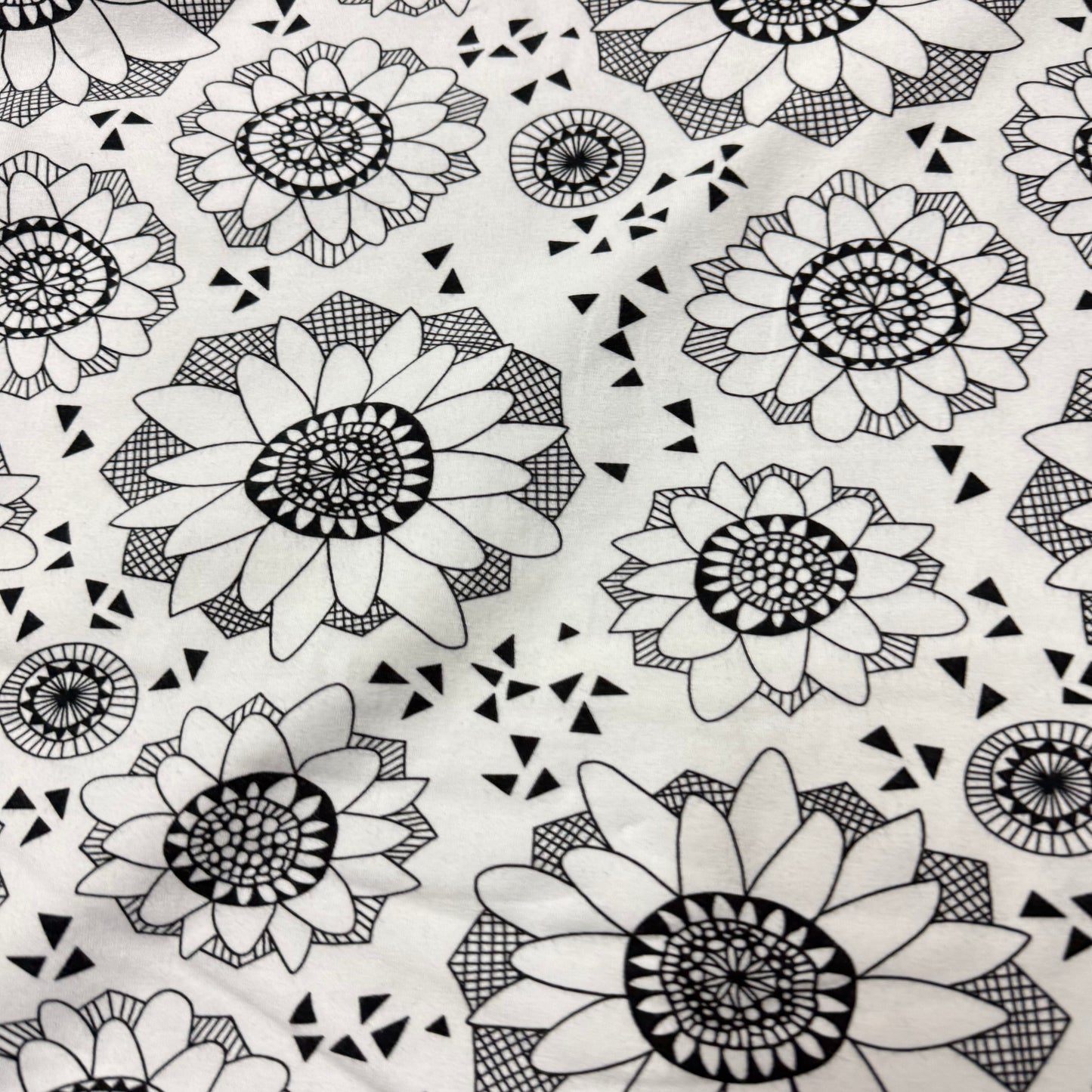 Lume on White Organic Cotton/Spandex Jersey Fabric