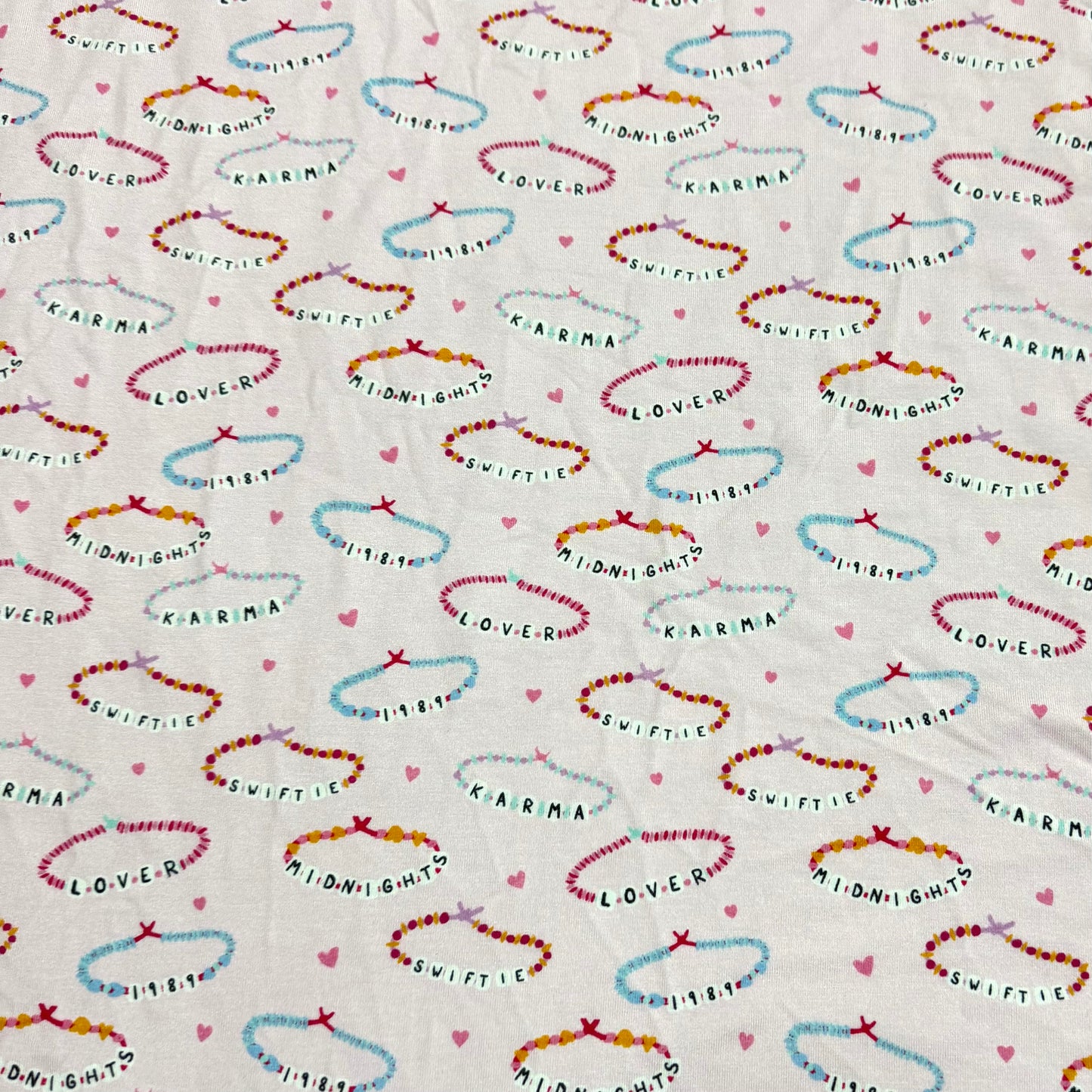 Swiftie Bracelets on Bamboo/Spandex Jersey Fabric - 200 GSM