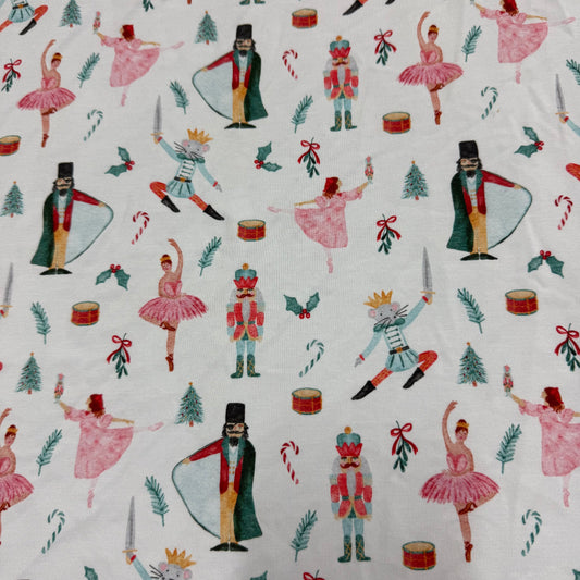 March of the Nutcracker on Bamboo/Spandex Jersey Fabric - 200 GSM