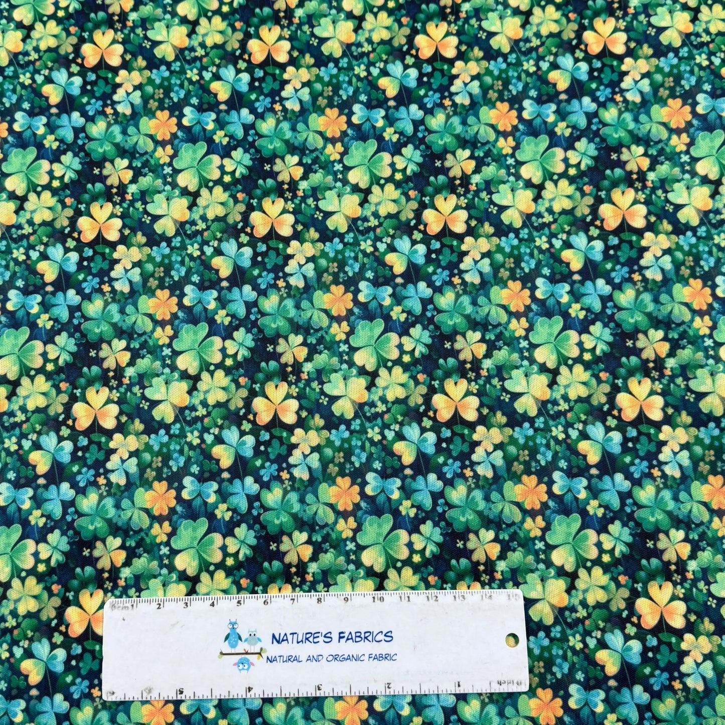Multicolor Shamrocks 1 mil PUL Fabric - Made in the USA