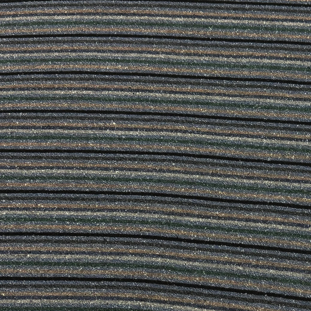 Shades of Blue Stripe Merino Wool Silk Jersey Fabric