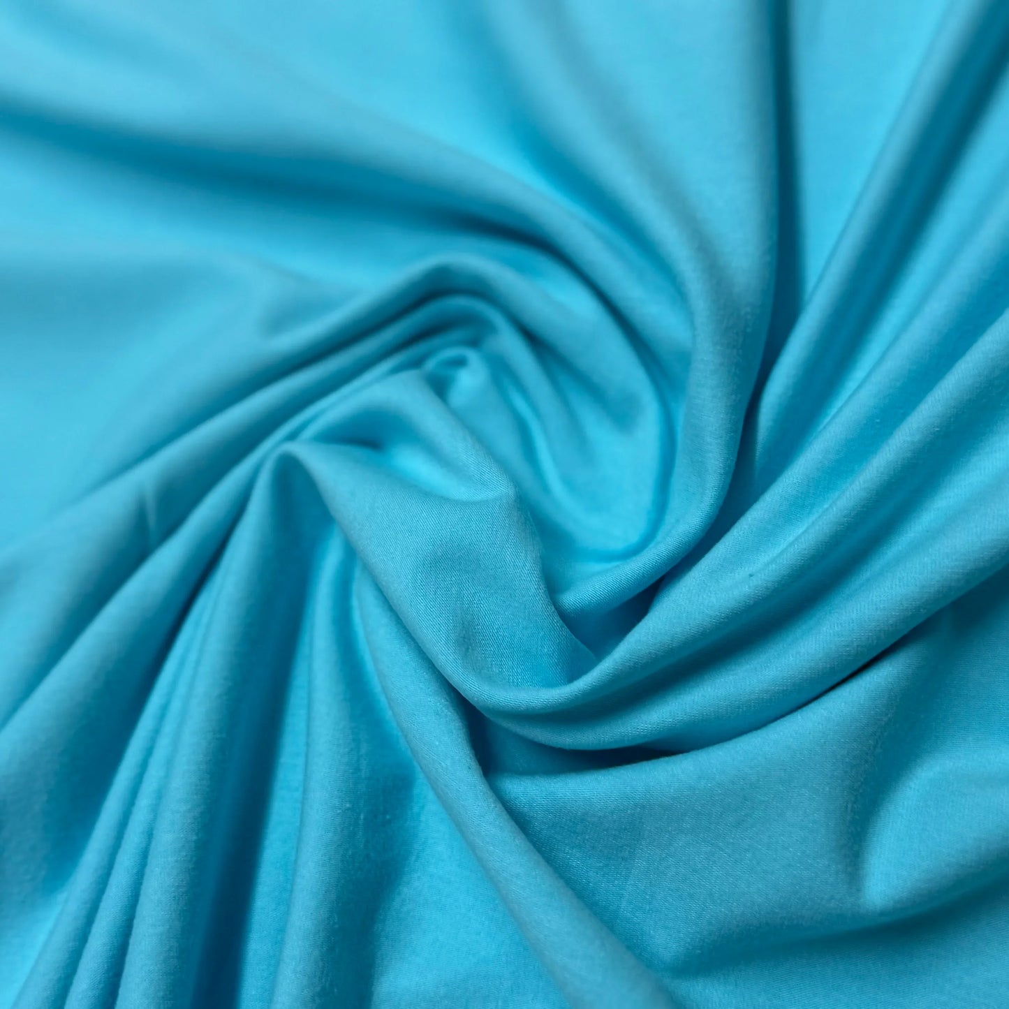 Aqua Blue Cotton/Spandex Jersey Fabric - 200 GSM