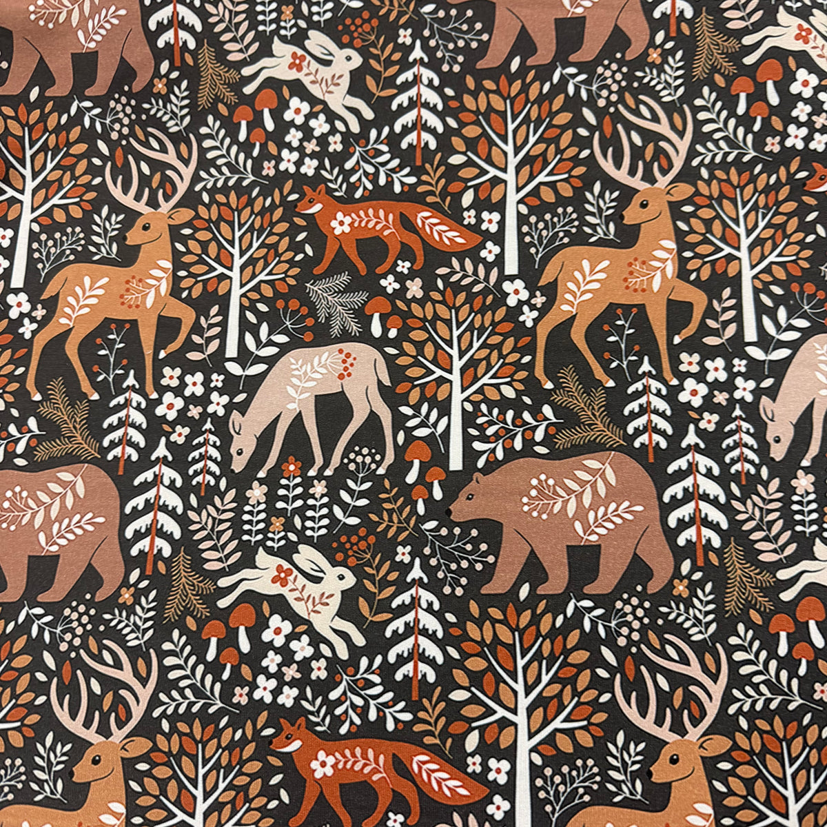 Critters on Organic Cotton Stretch French Terry Fabric