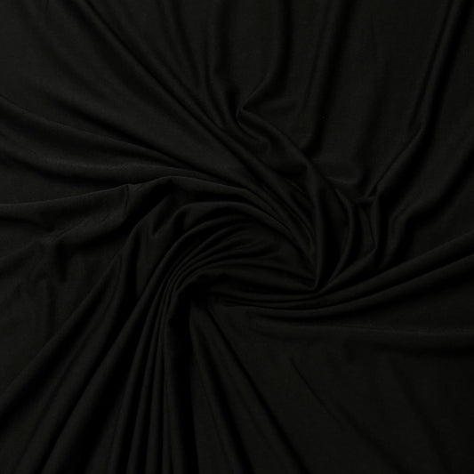 Black Bamboo/Spandex Jersey Fabric - 240 GSM