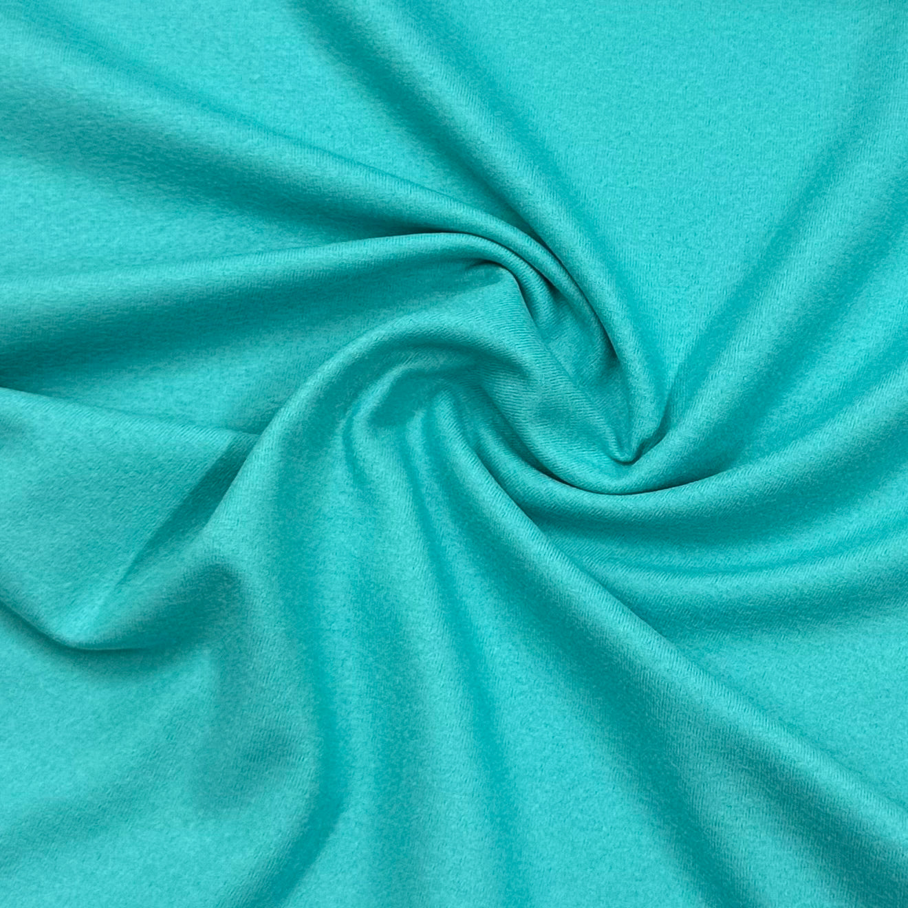 Aqua Brushed Merino Wool Jersey Fabric