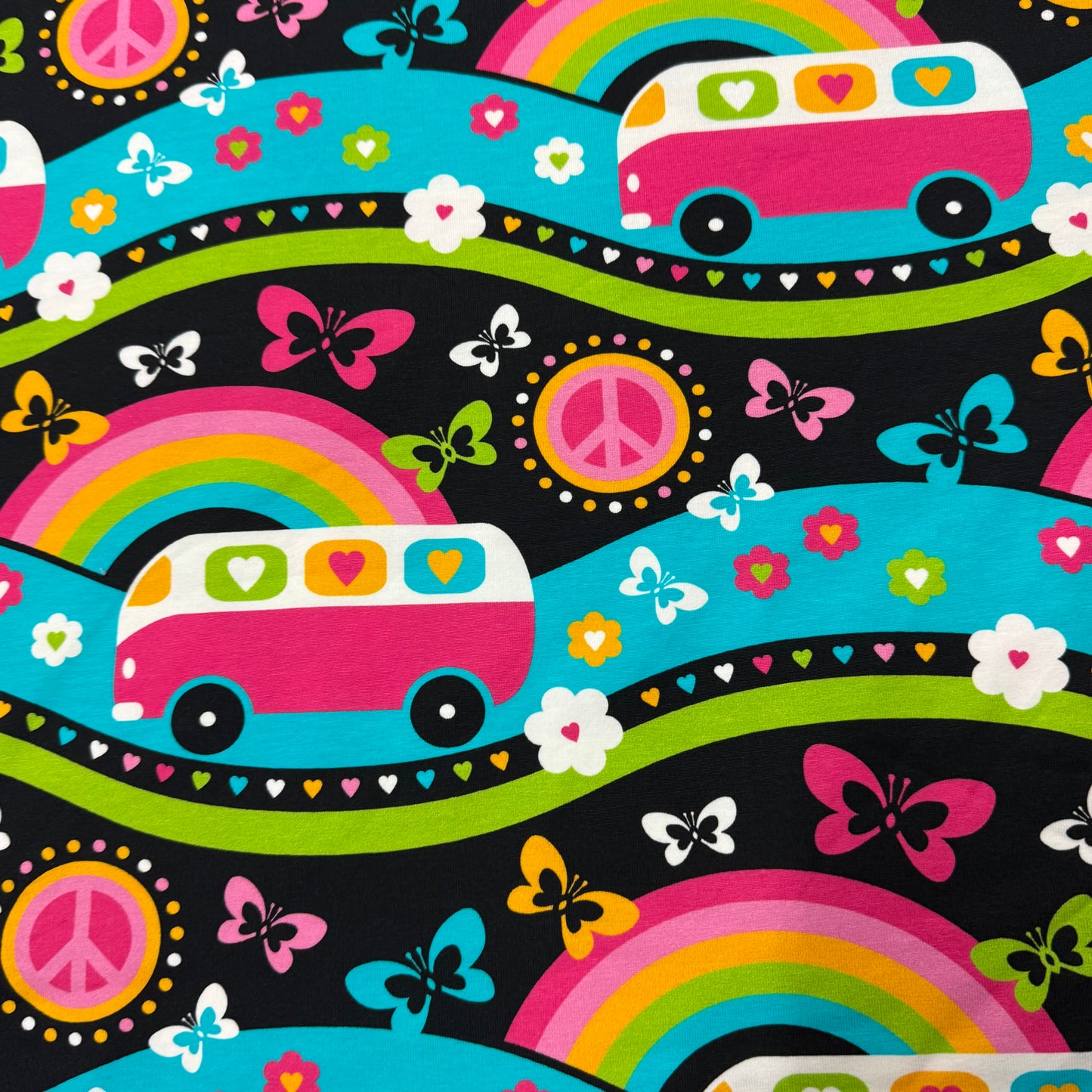 Hippie Day on Cotton/Spandex Jersey Fabric